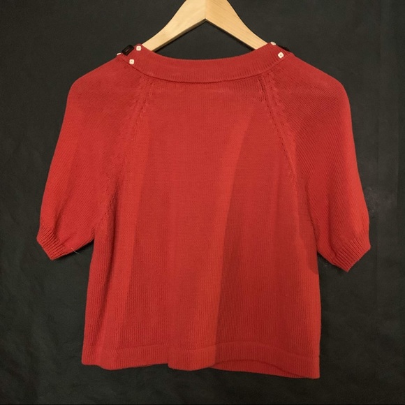 Watermelon cardigan with bead neckline detail LOFT - Picture 2 of 2